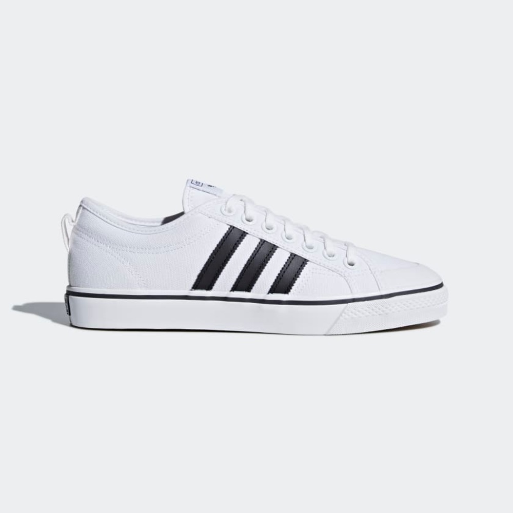 Adidas NIZZA Shoes -White w/ Black